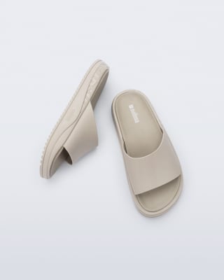 MELISSA BEACH SLIDE BOLD AD BEIGE