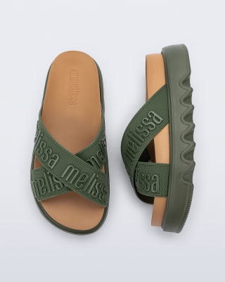 MELISSA CROSS M LOVER PLATFORM AD VERDE/BEIGE1