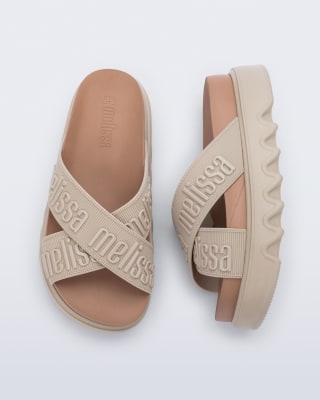 MELISSA CROSS M LOVER PLATFORM AD BEIGE/MARRON1
