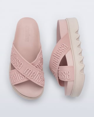 MELISSA CROSS M LOVER PLATFORM AD BEIGE/ROSA2