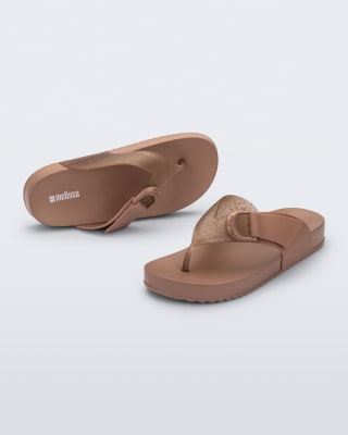 MELISSA COZY THONG AD MARROM/CÁSCARA DE ARROZ1