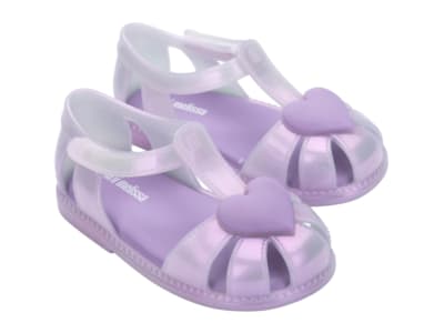 MINI MELISSA HIP HEART BALLERINA BB PURPURA METALICA