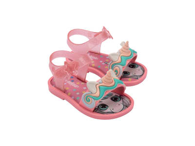 MINI MELISSA MAR SANDAL UNI BB ROSA/ROSA GLITTER
