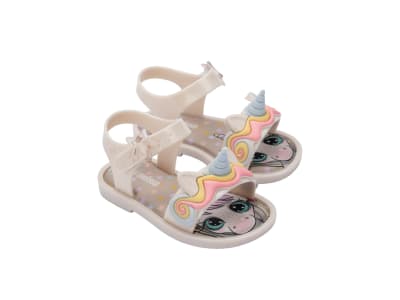 MINI MELISSA MAR SANDAL UNI BB BEIGE METALIZADO