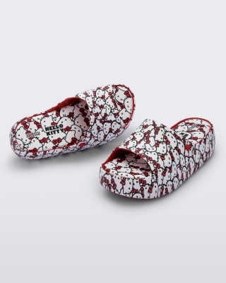 MELISSA FREE PLATFORM SLIDE + HELLO KITTY AND FRIENDS AD ROJO/BLANCO