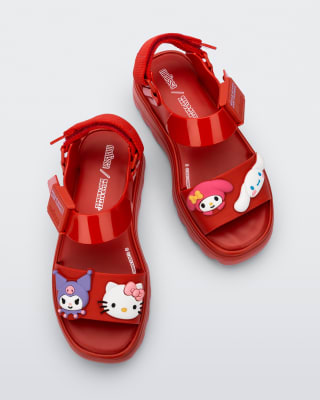 MELISSA KICK OFF SANDAL + HELLO KITTY AND FRIENDS AD ROJO