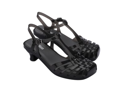MELISSA VIXEN KITTEN HEEL AD NEGRO TRANSPARENTE