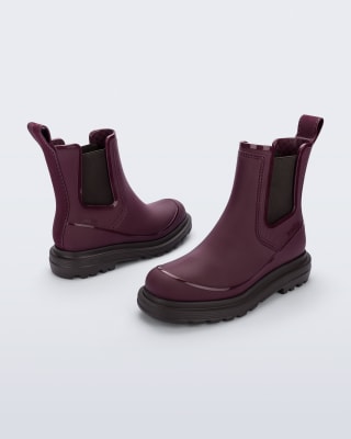 MELISSA NOIR BOOT AD MARRON/GRANATE