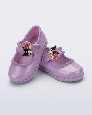 MINI MELISSA HIP BALLERINA + HELLO KITTY AND FRIENDS BB LILA PERLADO2