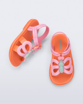 MINI MELISSA HIP BUTTERFLY BB NARANJA/ROSA1