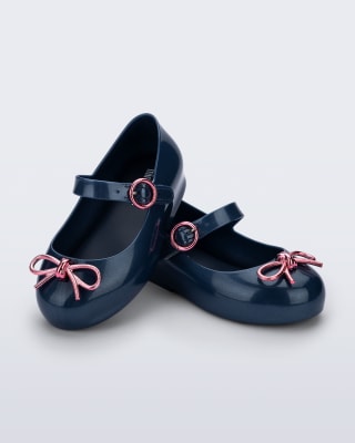 MINI MELISSA SWEET LOVE CHROME BB AZUL METALICO/ROSA1