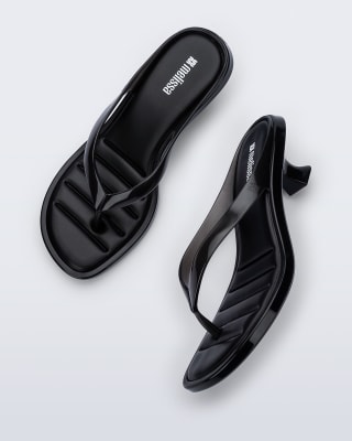 MELISSA THONG KITTEN HEEL AD NEGRO