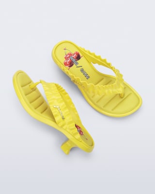 MELISSA THONG KITTEN HEEL + GANNI AD AMARILLO