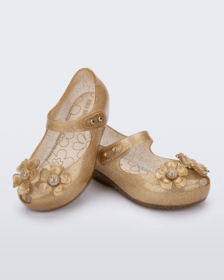 MINI MELISSA ULTRAGIRL FLOWER CHROME BB BEIGE GLITTER/BEIGE2