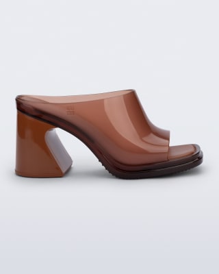 MELISSA NORA MULE AD MARRON TRANSPARENTE1