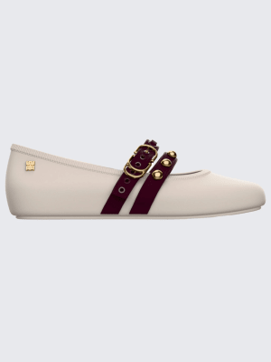 MELISSA SOFT BALLERINA STUDS AD BEIGE/BORDO