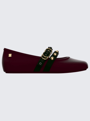 MELISSA SOFT BALLERINA STUDS AD BORDO/VERDE