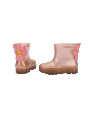MINI MELISSA WELLY BLOOMY BB MARRON PERLADO/ROSA1