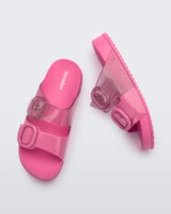 MINI MELISSA COZY SLIDE INF ROSA/GLITTER