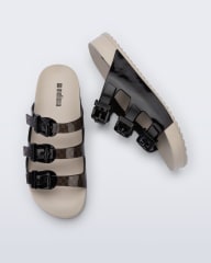 MELISSA COZY STRIPES AD BEIGE/NEGRO TRANSP