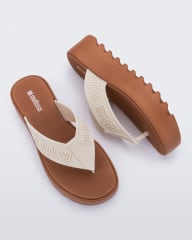 MELISSA M LOVER THONG PLATFORM AD MARRON/BEIGE