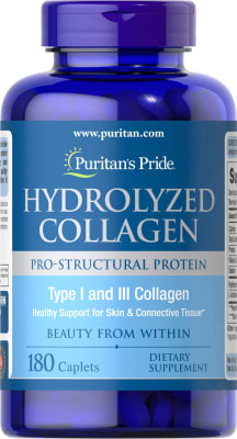 COLAGENO HIDROLIZADO 1GR 180TAB PURITANS PRIDE