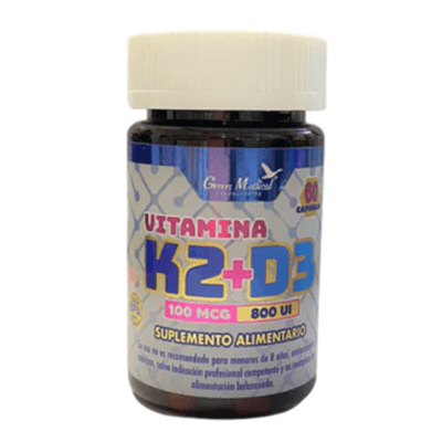 VIT D3 + K2 60CAPS GREEN MEDICAL1
