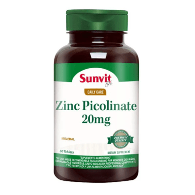 ZINC PICOLINATO 20 MG 60 TABS SUNVIT1