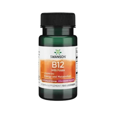 VITAMINA B12 + ACIDO FOLICO 1000MCG TABS MASTICABLES SWANSON