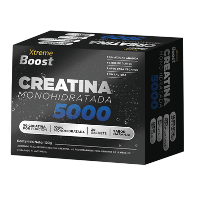 CREATINA MONOHIDRATO 5000 SACHET SABOR NARANJA XTREME BOOST1