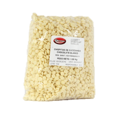 CHIPS DE CHOCOLATE BLANCO 1KG CHOCONO1