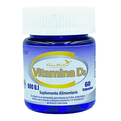 VITAMINA D3 800UI 60CAPS GREEN MEDICAL