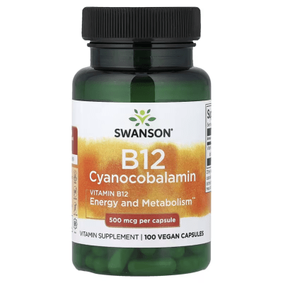 VITAMINA B12 500 MCG 100 CAPS SWANSON