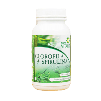 CLOROFILA + SPIRULINA 426MG 60CAP AURA VITALIS1