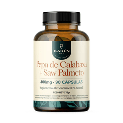 PEPA DE CALABAZA + SAW PALMETTO 400MG 90CAPS KARUN LIFE