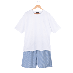 PIJAMA CORTO HOMBRE BLANCO