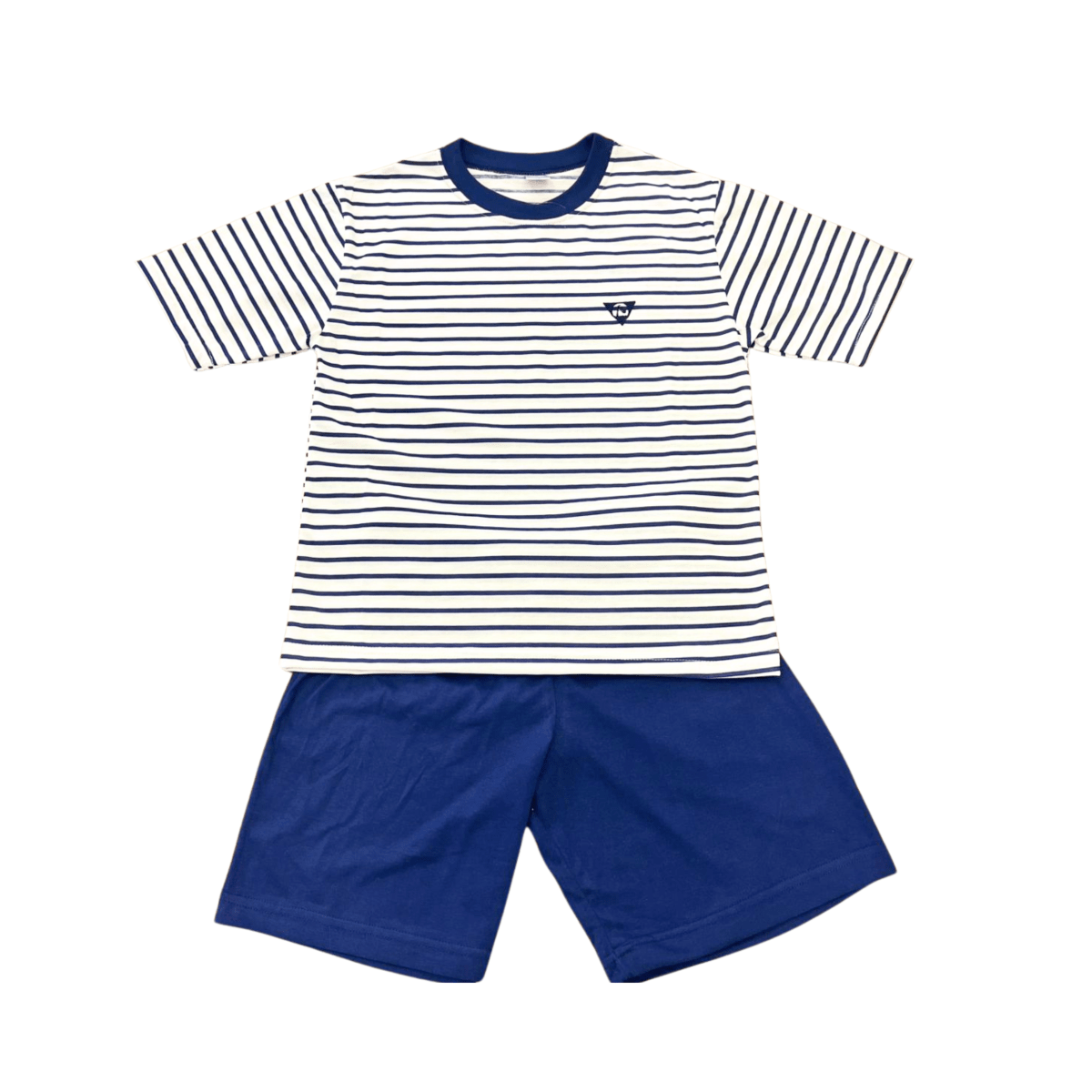 PIJAMA CORTO LISTADO BLANCO1