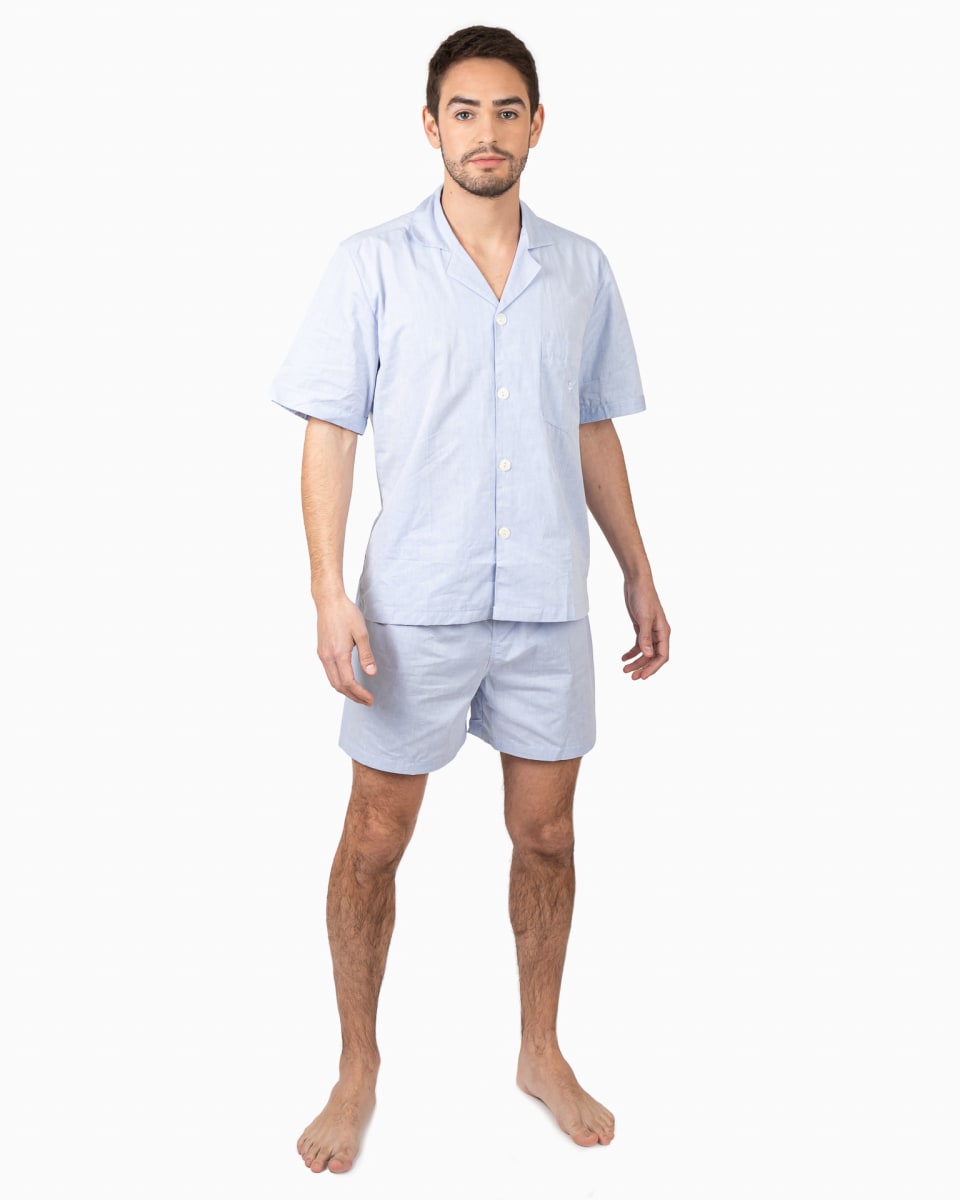PIJAMA CORTO CLASICO OXFORD1