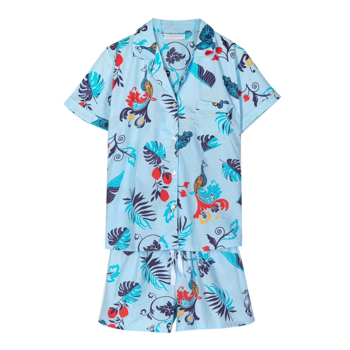 PIJAMA CORTO CLASICO MUJER PAVO REAL2