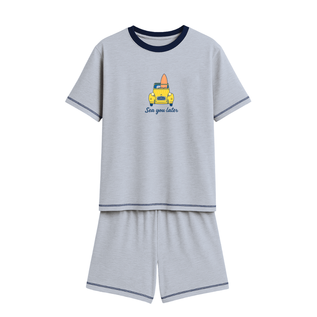PIJAMA CORTO GRIS CITRONETA1