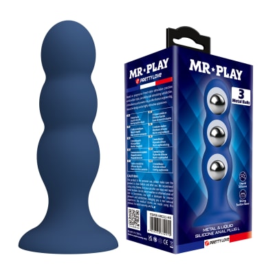 3 Metal Balls SILICONE ANAL PLUG L1