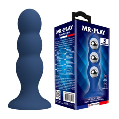 3 Metal Balls SILICONE ANAL PLUG L