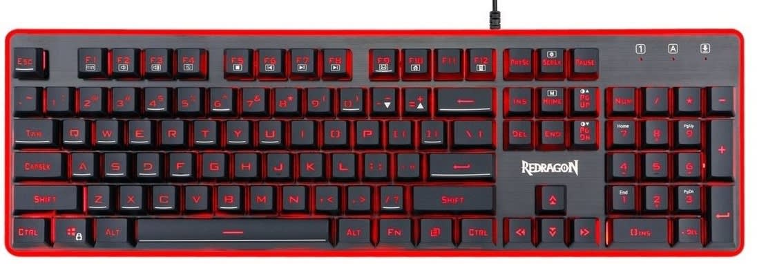 Teclado Gamer De Membrana Dyaus k509 Red Dragon | Globus Tech Store