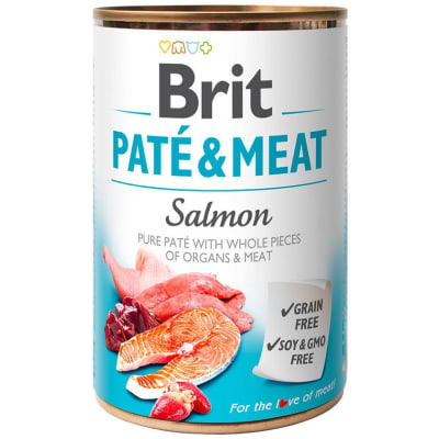 Lata Brit Care Pate & Meat Salmon 400 Gr