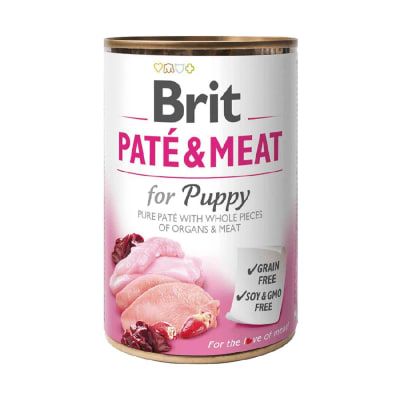 Lata Brit Care Pate & Meat Puppy 400 Gr1