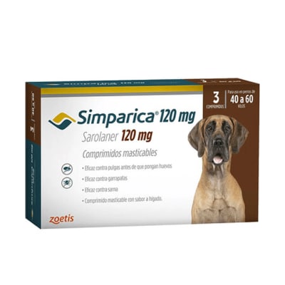 Simparica 120 Mg 40.1 - 60 Kg 3 Comprimidos