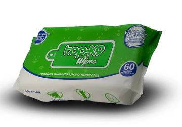 Toallitas Humedas Top K9 60 Unidades