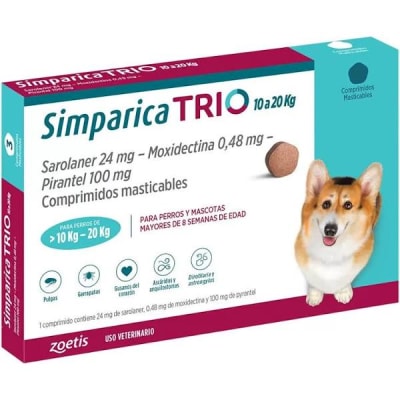Simparica Trio 10 - 20 Kg 3 Comprimidos