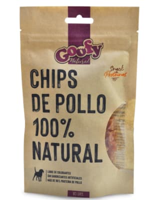 Goofy Chips Pollo Raza Pequeña 60 Gr2