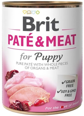 Lata Brit Care Paté & Meat Puppy 800 Gr